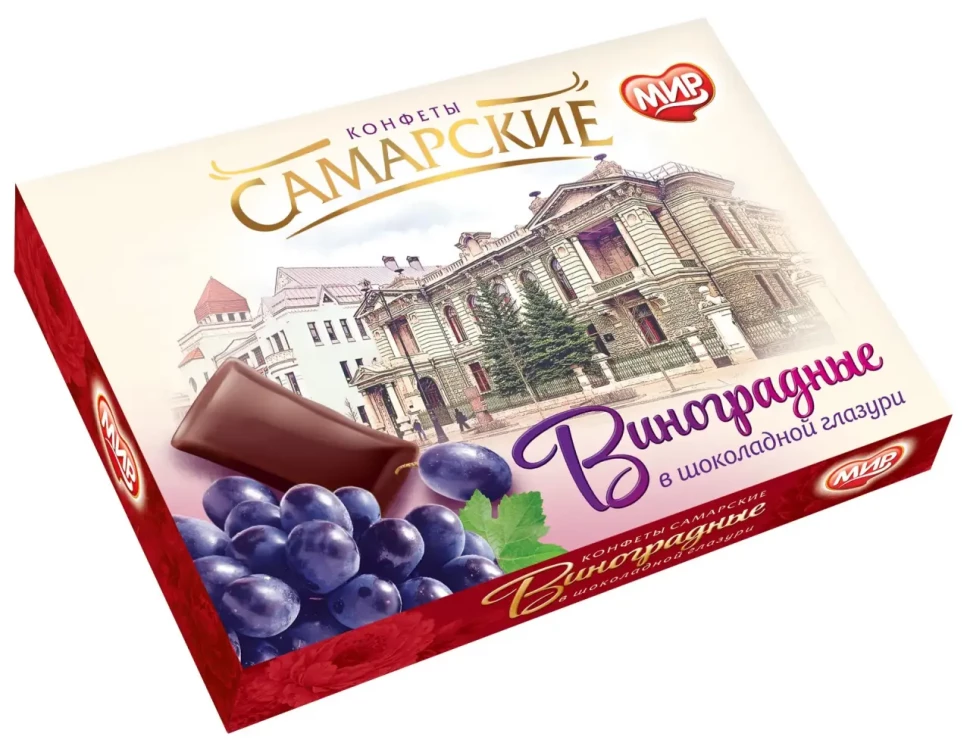  КФ МИР Виноградные в шоколадной глазури 160г  в Якутске