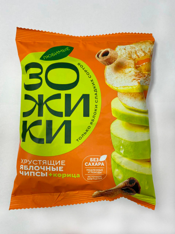 №1 Зожики Яблочные+корица чипсы, 25г  в Якутске